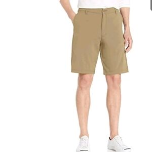 Lee Men's Mission Flat-Front Shorts, Chinchilla Khaki, 42 waist